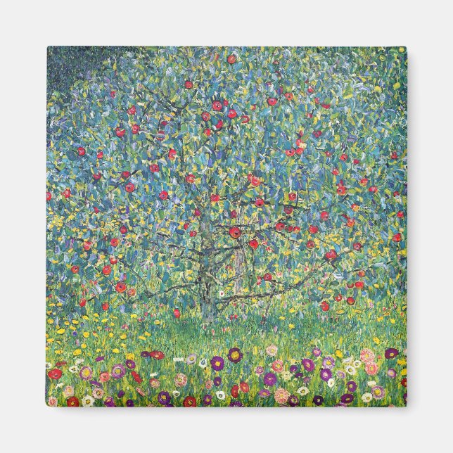 Imán Gustav Klimt - Árbol de manzanas (Frente)