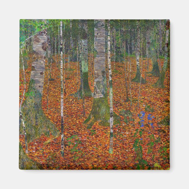 Imán Gustav Klimt - Birch Wood (Frente)
