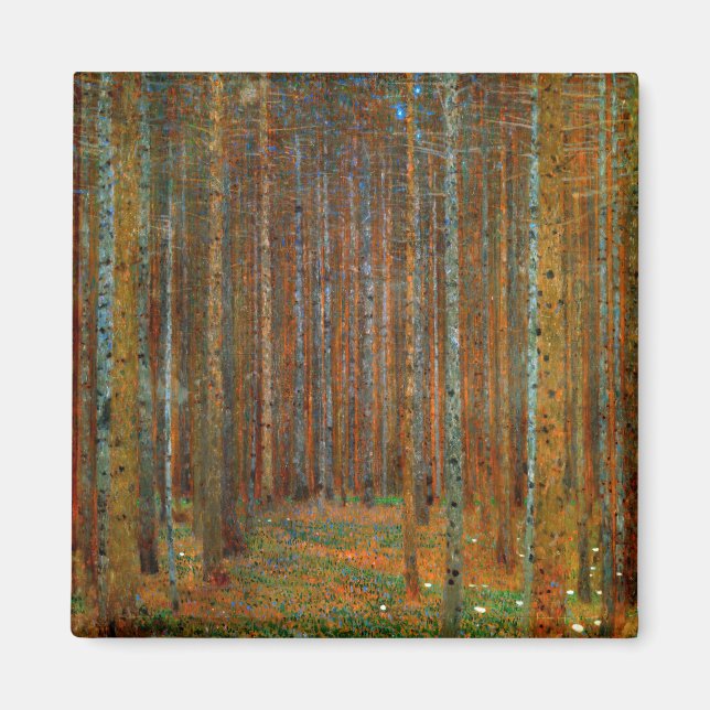 Imán Gustav Klimt - Bosque Pino de Tannenwald (Frente)