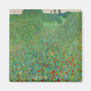 Imán Gustav Klimt - Campo de amapolas