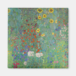Imán Gustav Klimt - Country Garden with Sunflowers