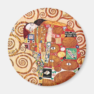 Imán Gustav Klimt - El abrazo - Pintura Bella Artes