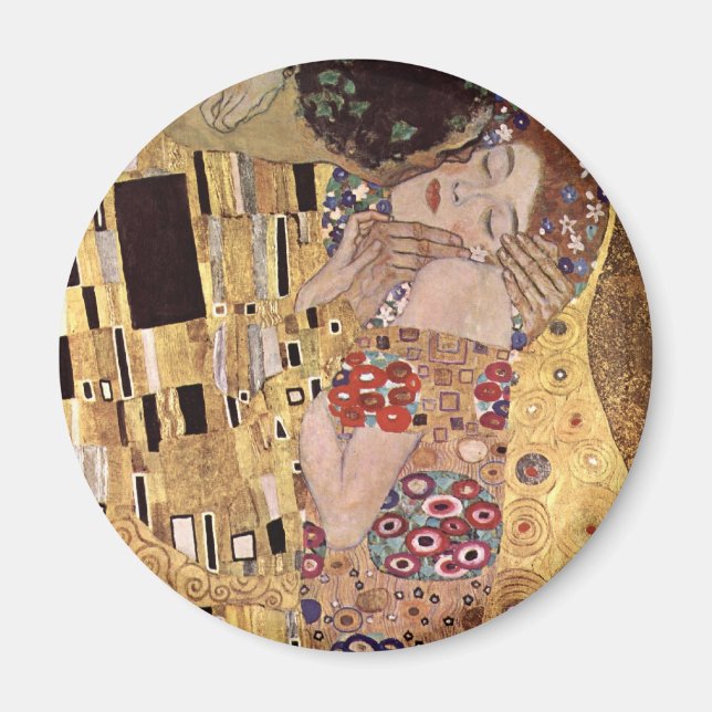 Imán Gustav Klimt ~ el beso (Frente)