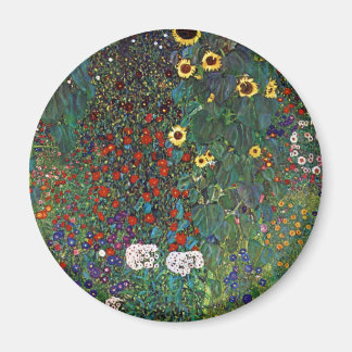 Imán Gustav Klimt Farm Garden con girasoles