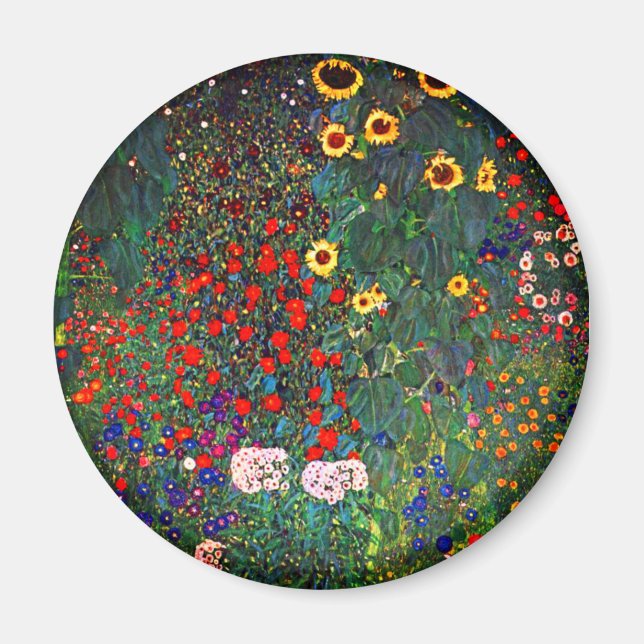 Imán Gustav Klimt Flower Garden (Frente)