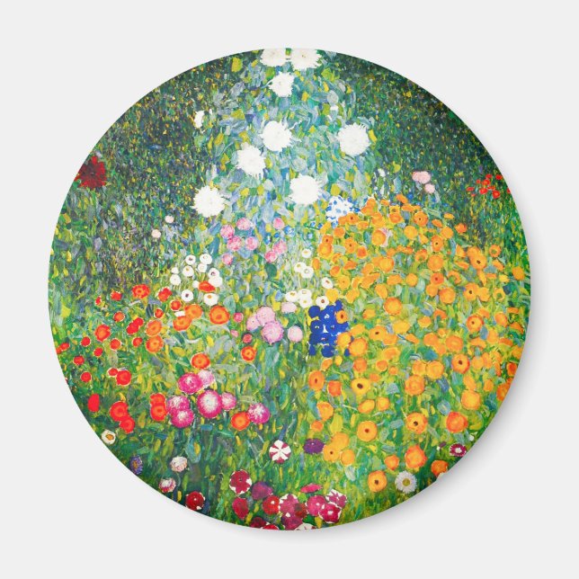 Imán Gustav Klimt Flower Garden Magnet (Frente)
