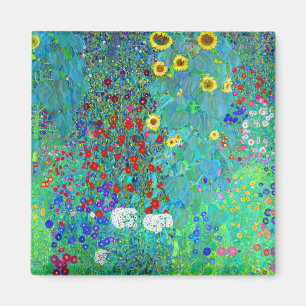 Imán Gustav Klimt Garden con girasoles