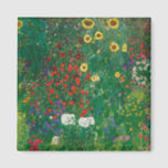 Imán Gustav Klimt - Jardín de granja con girasoles<br><div class="desc">Gustav Klimt - Jardín de granja con girasoles</div>