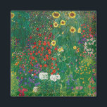 Imán Gustav Klimt - Jardín de granja con girasoles<br><div class="desc">Gustav Klimt - Jardín de granja con girasoles</div>