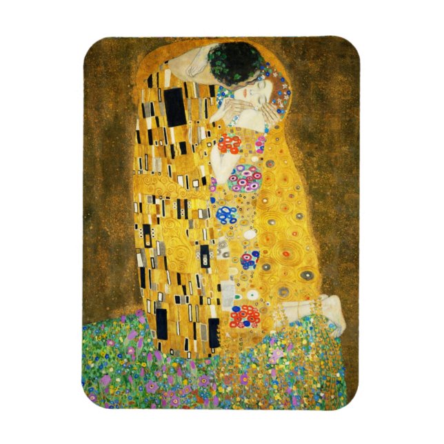 Imán Gustav Klimt La Pintura Art Nouveau del Kiss (Vertical)