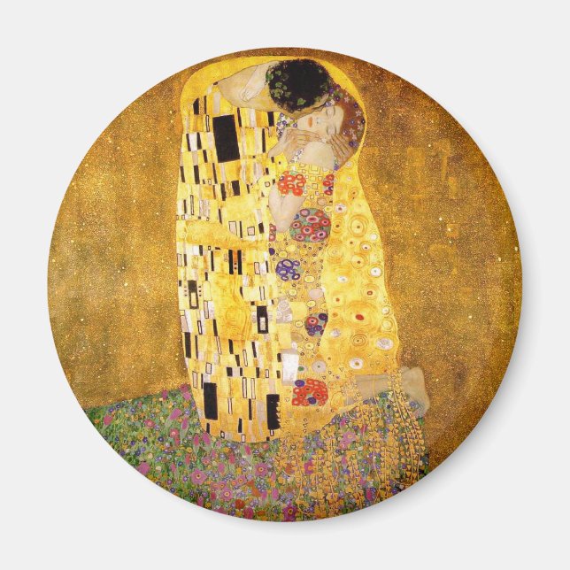 Imán Gustav Klimt La Pintura Clásica Del Beso (Frente)
