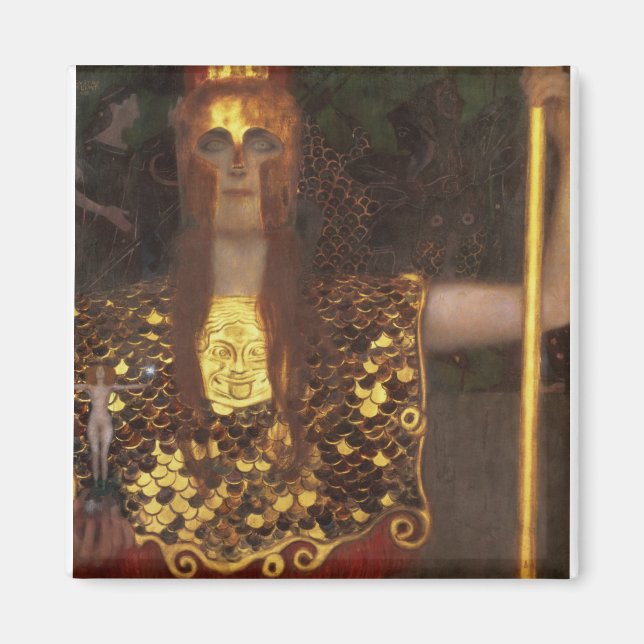 Imán Gustav Klimt - Minerva O Pallas Athena (Frente)