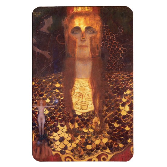 Imán Gustav Klimt Minerva Pallas Athena (Vertical)