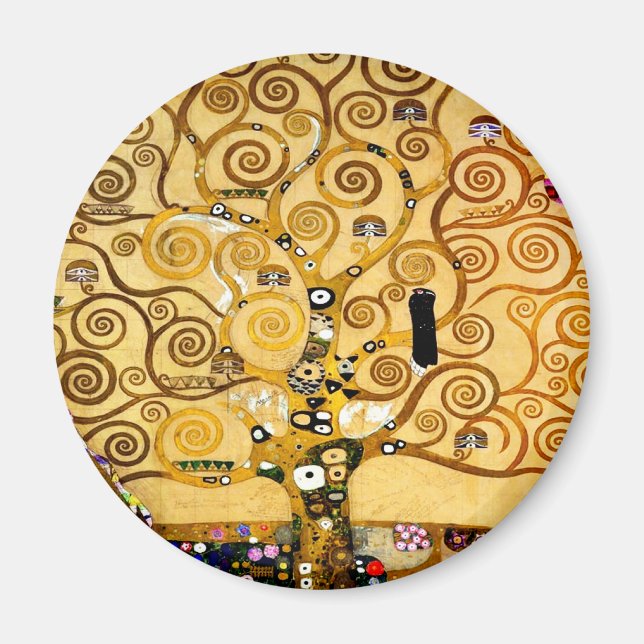 Imán Gustav Klimt Nouveau, árbol de la vida (Frente)