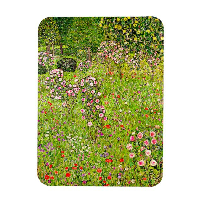 Imán Gustav Klimt Orchard con Rosas (Vertical)