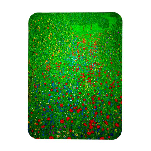 Imán Gustav Klimt Poppy Field (Vertical)