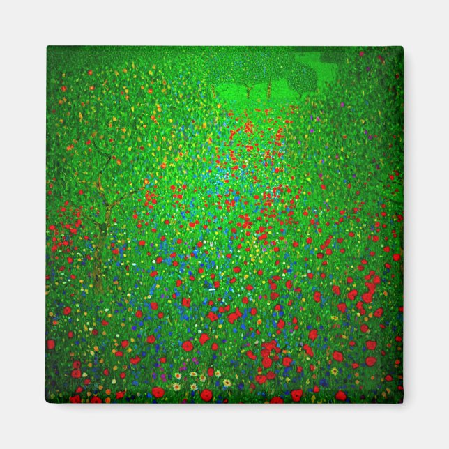 Imán Gustav Klimt Poppy Field (Frente)