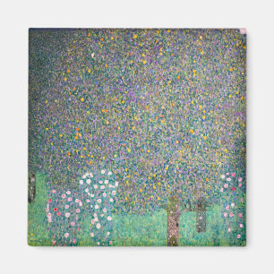 Imán Gustav Klimt - Rosales bajo los árboles