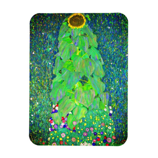 Imán Gustav Klimt Sunflower (Vertical)
