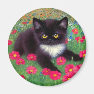 Imán Gustav Klimt Tuxedo Cat