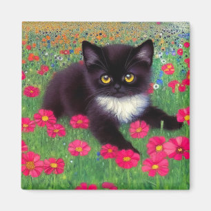 Imán Gustav Klimt Tuxedo Cat