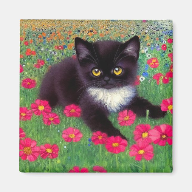 Imán Gustav Klimt Tuxedo Cat (Frente)