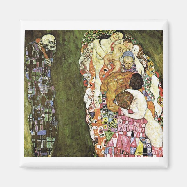 Imán Gustav Klimt ~ Vida y muerte (Frente)