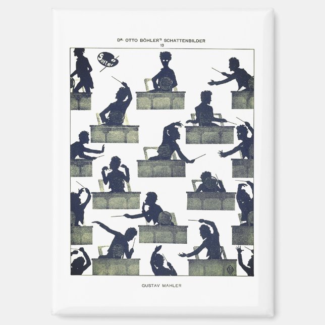 Imán Gustav Mahler Silhouette by Otto Böhler (Anverso)