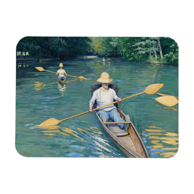 Imán Gustave Caillebotte - Barcas en el Yerres (Horizontal)