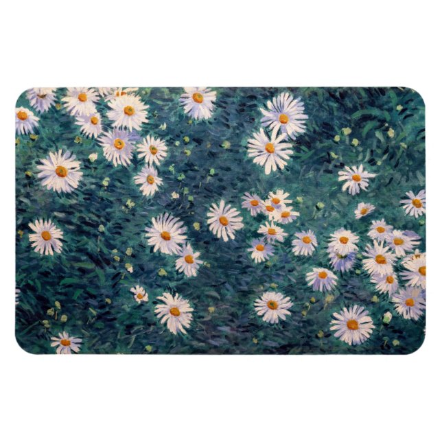 Imán Gustave Caillebotte - Cama de Daisies, detalle (Horizontal)