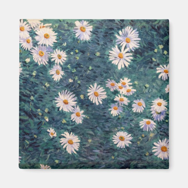 Imán Gustave Caillebotte - Cama de Daisies, detalle (Frente)