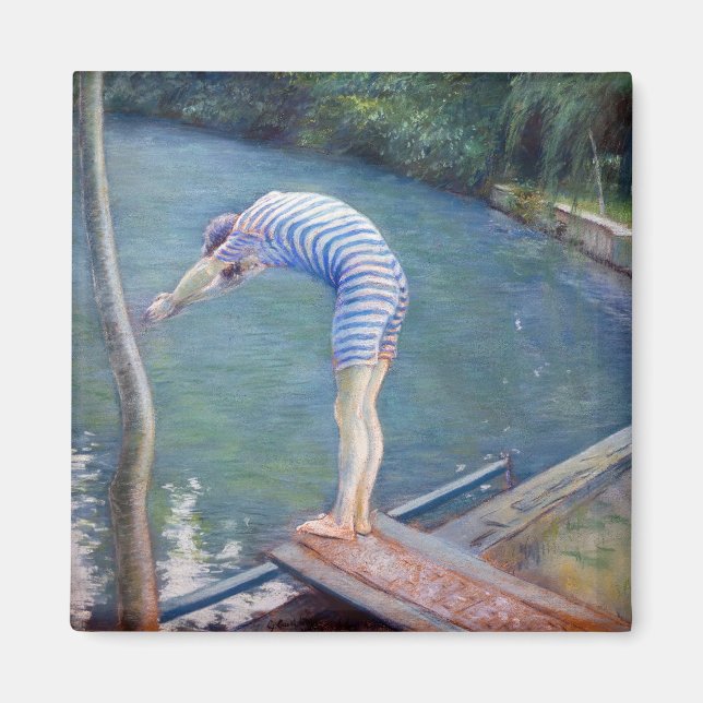 Imán Gustave Caillebotte - El Bañista / El Buzo (Frente)