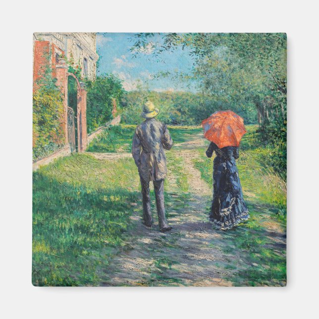 Imán Gustave Caillebotte - El Camino Alto (Frente)