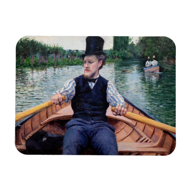 Imán Gustave Caillebotte - Fiesta en bote (Horizontal)
