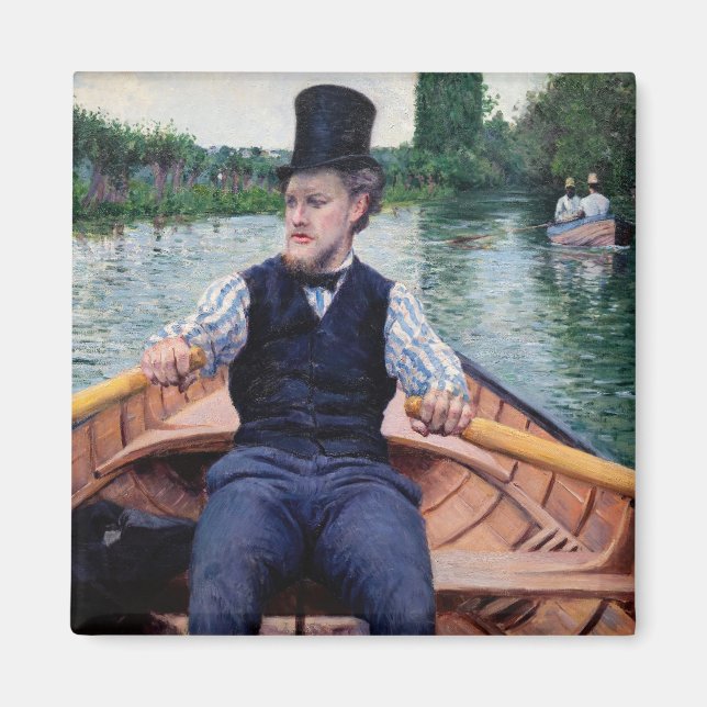 Imán Gustave Caillebotte - Fiesta en bote (Frente)