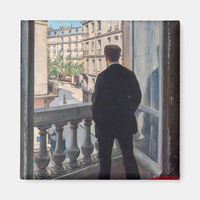 Imán Gustave Caillebotte - Hombre en la ventana (Frente)