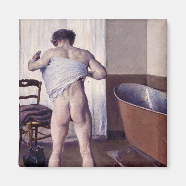 Imán Gustave Caillebotte - Hombre en su baño (Frente)