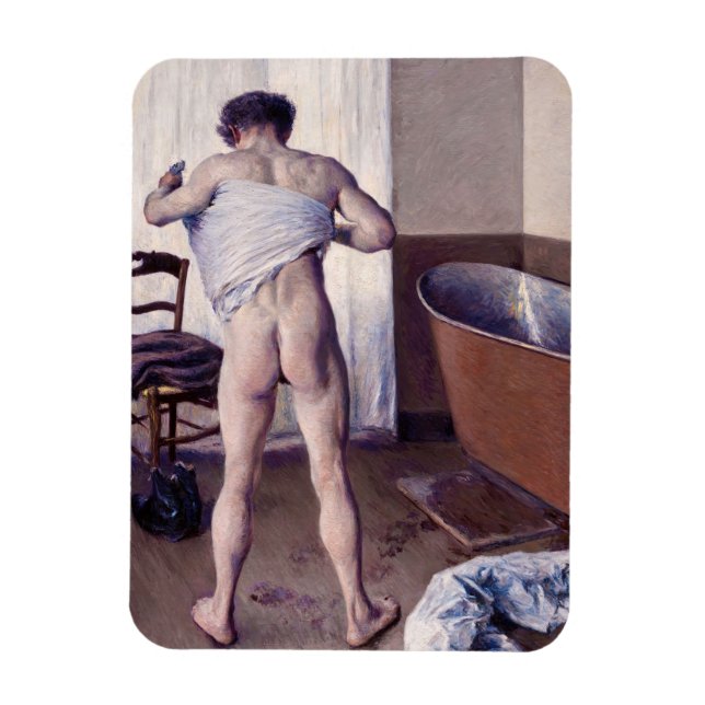 Imán Gustave Caillebotte - Hombre en su baño (Vertical)