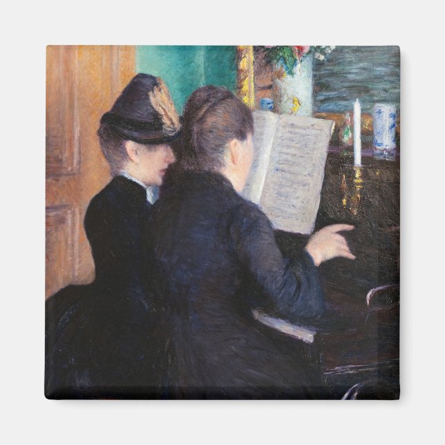 Imán Gustave Caillebotte - La Lección de Piano (Frente)