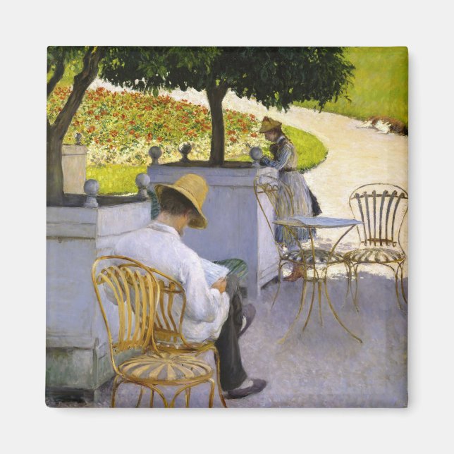 Imán Gustave Caillebotte - Los árboles Naranjas (Frente)