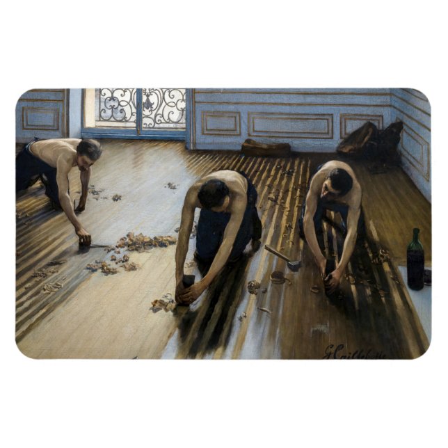 Imán Gustave Caillebotte - Los raspadores de suelos (Horizontal)