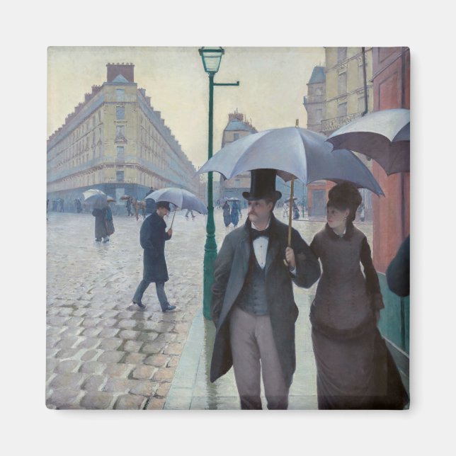 Imán Gustave Caillebotte - Paris Street; Rainy Day (Frente)