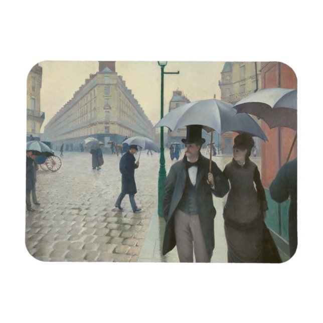 Imán Gustave Caillebotte - Paris Street; Rainy Day (Horizontal)