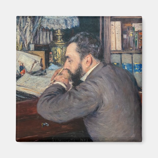 Imán Gustave Caillebotte - Retrato de Henri Cordier (Frente)