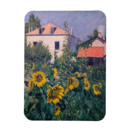 Imán Gustave Caillebotte - Sunflowers, Garden