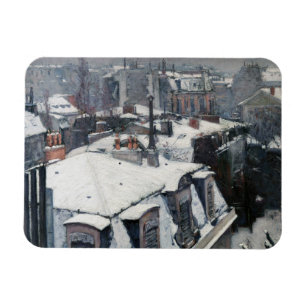 Imán Gustave Caillebotte - Tejados bajo la nieve