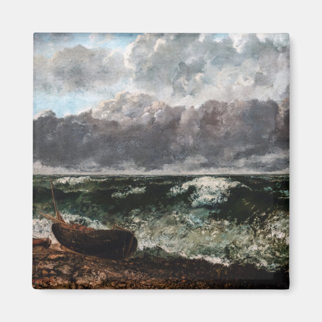 Imán Gustave Courbet - El mar de la tormenta / La ola (Frente)