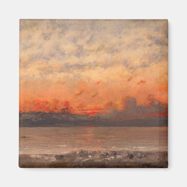 Imán Gustave Courbet - Sunset (Frente)