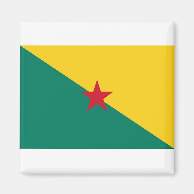 Imán Guyana: Bandera de Drapeau de la Guyane (Frente)