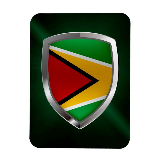 Imán Guyana Mettalic Emblem (Vertical)